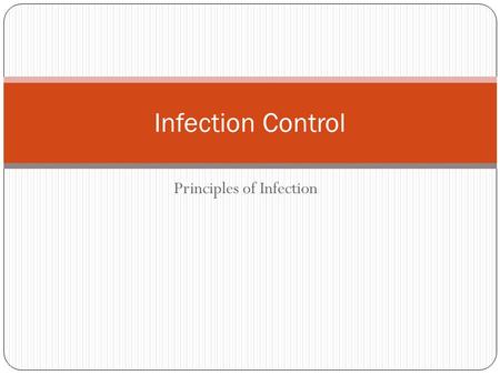 Principles of Infection