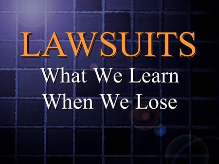 What We Learn When We Lose LAWSUITS. How Do You put a giraffe into a refrigerator? How Do You put a giraffe into a refrigerator?