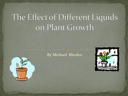 The Effect of Different Liquids on Plant Growth