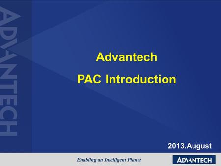 Advantech PAC Introduction