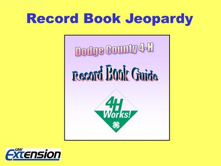 Record Book Jeopardy. This and That 100 300 200 400 500 100 300 200 400 500 100 300 200 400 500 100 300 200 400 500 100 300 200 400 500 Parts of Record.