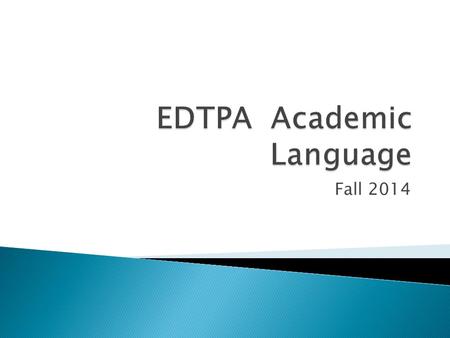 EDTPA Academic Language