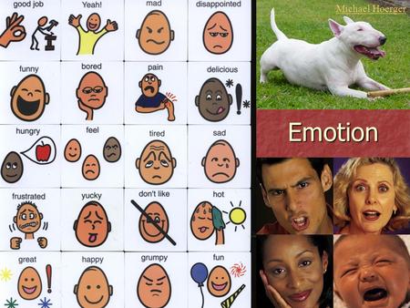 Emotion Michael Hoerger. Emotion Affect (af-ekt): the psychologist’s word for emotion, especially outwardly expressed emotion Affect (af-ekt): the psychologist’s.