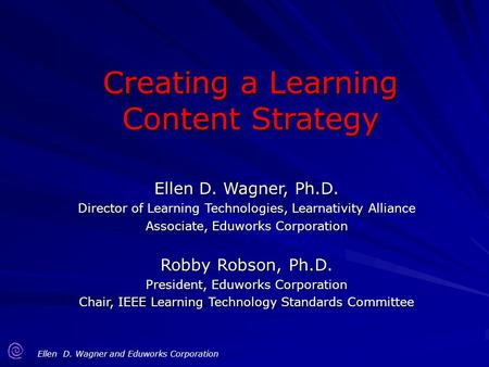 Creating a Learning Content Strategy