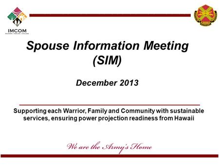 Spouse Information Meeting