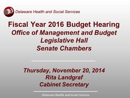 Fiscal Year 2016 Budget Hearing Office of Management and Budget