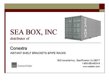 SEA BOX, INC distributor of