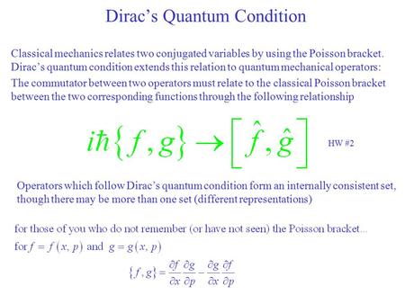 Dirac’s Quantum Condition
