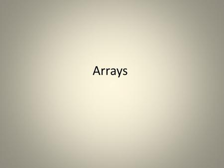 Arrays. What is an array An array is used to store a collection of data It is a collection of variables of the same type.
