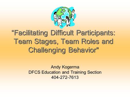 Andy Kogerma DFCS Education and Training Section