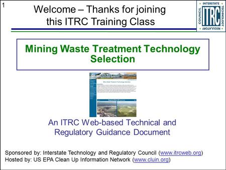 Mining Waste Treatment Technology Selection