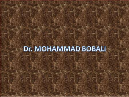 Dr. MOHAMMAD BOBALI.