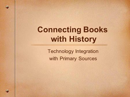 Connecting Books with History