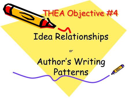Idea Relationships or Author’s Writing Patterns