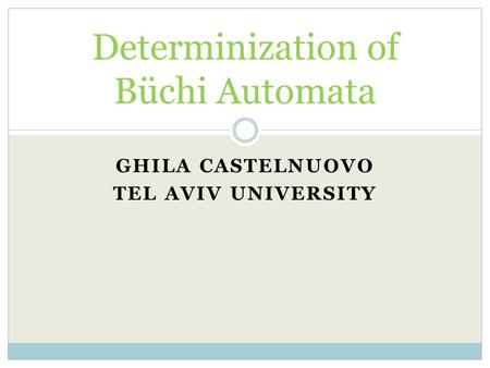 Determinization of Büchi Automata