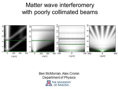 Matter wave interferomery with poorly collimated beams
