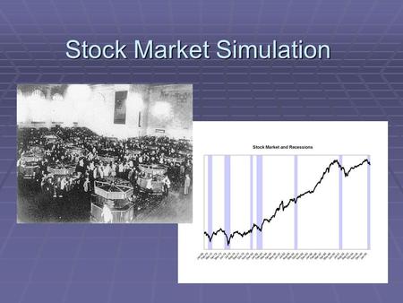 Stock Market Simulation. A stock is a tiny share in the ownership of a company.