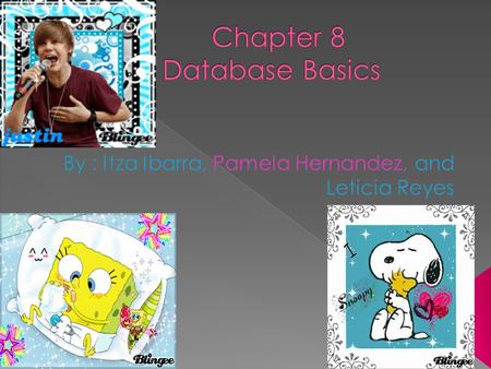Chapter 8 Overview Lesson 8–1 The Essentials of a Database Lesson 8–2 Types of Database Programs Lesson 8–3 Database Techniques Chapter Review and Assessment.
