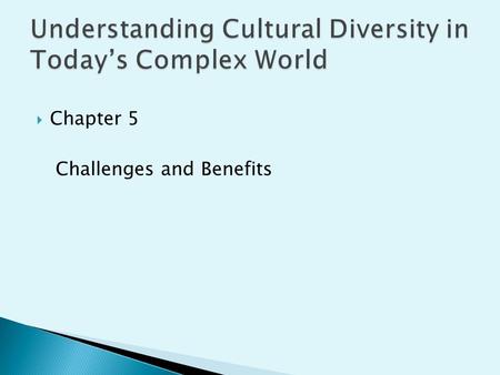  Chapter 5 Challenges and Benefits. Challenges include  Gender  Age  Ideology  Nationality  Sexual orientation.