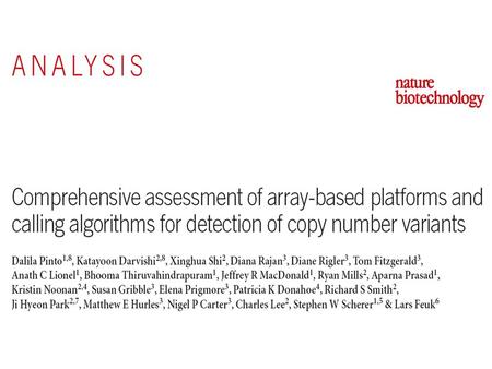 We processed six samples in triplicate using 11 different array platforms at one or two laboratories. we obtained measures of array signal variability.