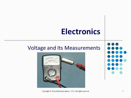 Voltage and Its Measurements
