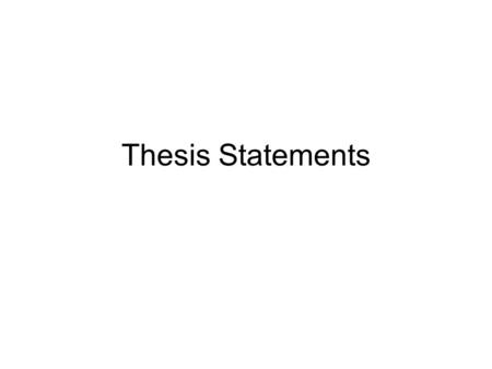 Thesis Statements. From 1960 up until the mid 1970’s, there was a plethora of civil rights groups and movements in the United States. Prominent among.
