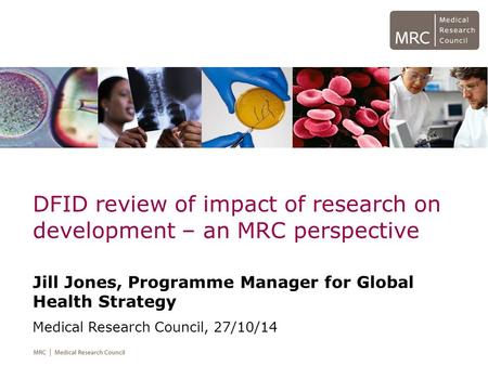DFID review of impact of research on development – an MRC perspective