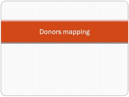 Donors mapping.