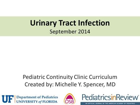 Urinary Tract Infection September 2014