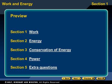 Preview Section 1 Work Section 2 Energy