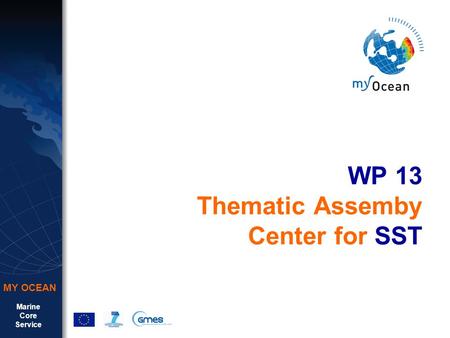 Marine Core Service MY OCEAN WP 13 Thematic Assemby Center for SST.