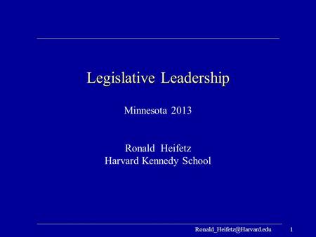 Legislative Leadership
