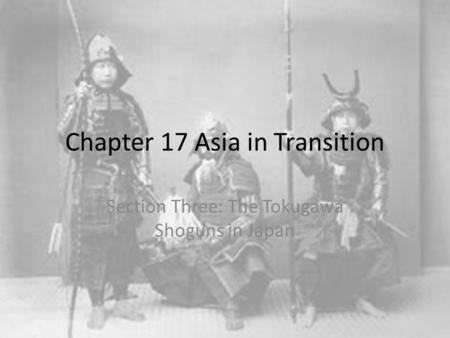 Chapter 17 Asia in Transition