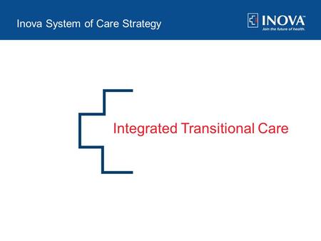 Applying Transition Management Tools to Care for Chronic Patients Vera Dvorak, MD Julie Garcia, MSW, ACM, LNHA Inova January 28-29, 2013 Integrated Transitional.