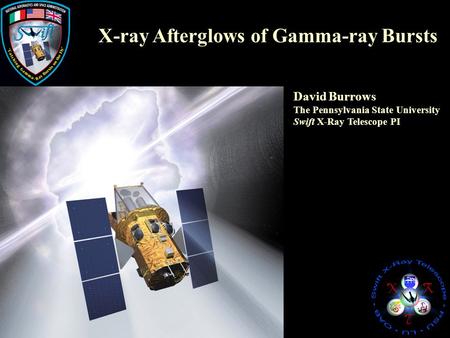 X-ray Afterglows of Gamma-ray Bursts David Burrows The Pennsylvania State University Swift X-Ray Telescope PI.