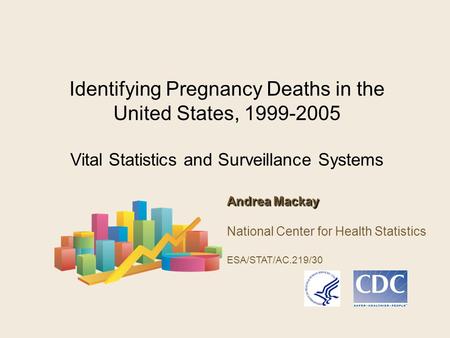 Identifying Pregnancy Deaths in the United States, 1999-2005 Vital Statistics and Surveillance Systems Andrea Mackay National Center for Health Statistics.