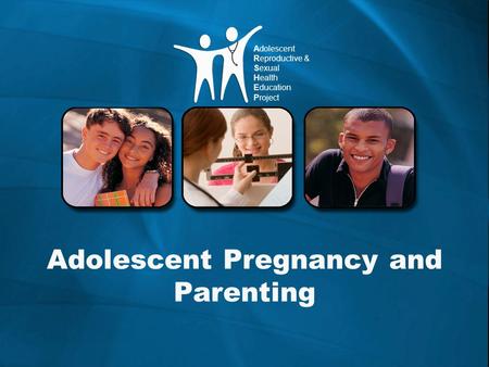 Adolescent Reproductive & Sexual Health Education Project Adolescent Pregnancy and Parenting.