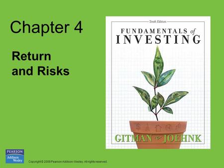 Chapter 4 Return and Risks.