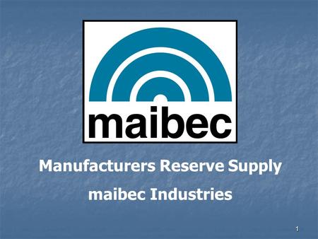 Manufacturers Reserve Supply