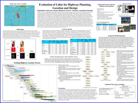 Evaluation of Lidar for Highway Planning, Location and Design Reginald R. Souleyrette, Shauna Hallmark, David A. Veneziano, and Sitansu Pattnaik Abstract.