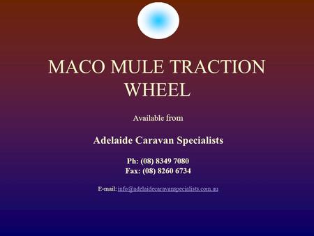 MACO MULE TRACTION WHEEL