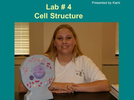 Lab # 4 Cell Structure Presented by Kami. What are the building blocks from which all parts of the human body are formed? cells How do you prepare a wet.