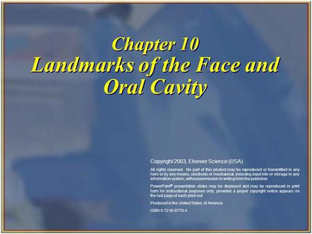 Chapter 10 Landmarks of the Face and Oral Cavity