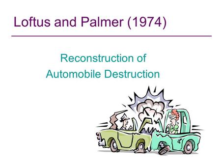 Reconstruction of Automobile Destruction