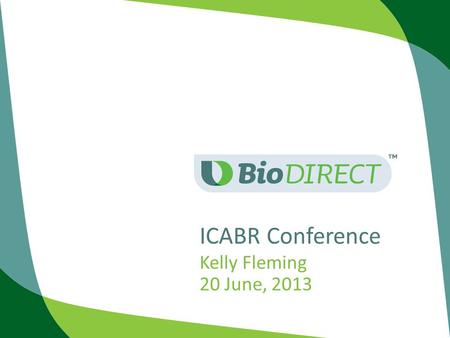ICABR Conference Kelly Fleming 20 June, 2013