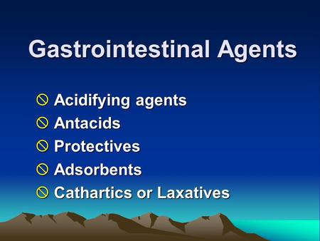Gastrointestinal Agents