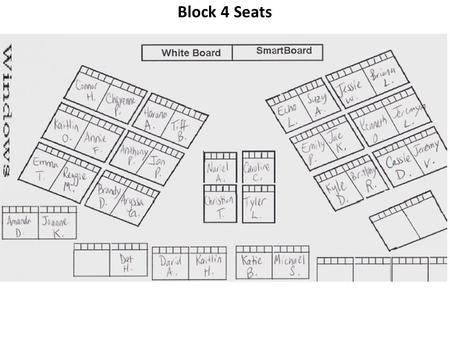 Block 4 Seats.
