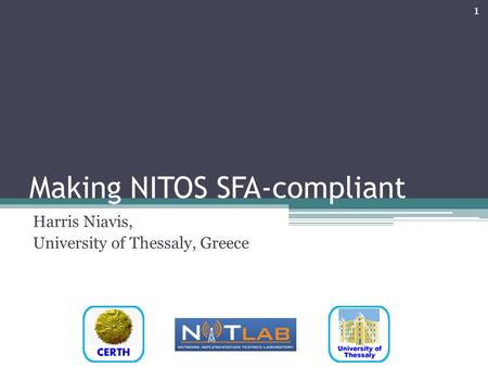Making NITOS SFA-compliant