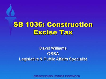 SB 1036: Construction Excise Tax