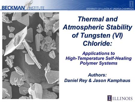 Thermal and Atmospheric Stability of Tungsten (VI) Chloride: